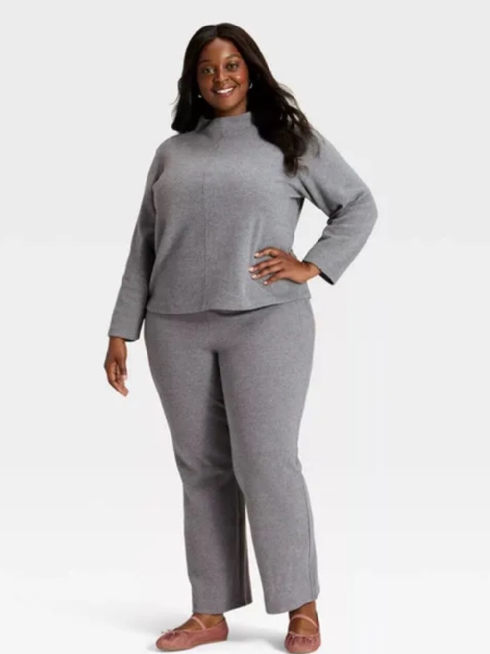 A NEW DAY Brushed Pull-On Pants Gray XXL NWT 🩶✨